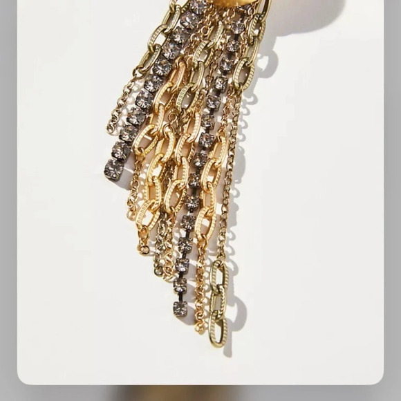Anthropologie Chain Link Drop Earrings - Picture 4 of 4